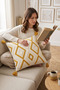 Colorful Ethnic Punch Embroidered Decorative Tasseled Throw Pillow Cover Cotton 42X42 cm - 7