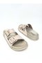 Copper Color Women's Imported Shiny Leather Double Buckle Comfortable Sole Daily Slippers Vdz01013 - 8