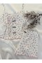 2-Piece Wonderful Floral Detailed Special Fabric Shorts Pajama Set