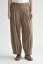 Khaki Shalwar Look Pleated Detail Trousers - 2