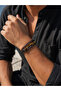 Tiger's Eye Natural Stone & Genuine Cowhide Leather Men's Bracelet – Handcrafted Accessory for Strength, Focus, and Balance - 2