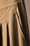 Khaki Shalwar Look Pleated Detail Trousers - 5