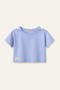Girl's Collar Detailed T-Shirt and Shorts Skirt Cotton Summer Set - 2