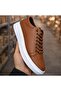 Men's Tan Ultra Light Flexible Elastic Laced Daily Guaranteed Casual Shoes - 2