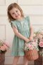 Girl's Cotton Summer Floral Embroidered Dress - 4