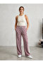 Women's Baggy Lycra Checked Striped Sweatpants