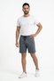 Men's Smoked Zippered Sports Shorts Breathable Stretchy Fabric with Back Hem Detail - 7