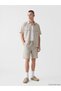 Vizyon New Season Relax Fit Striped Linen Look Men's Shirt - 2