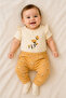 Baby Girl Rabbit Detailed Patterned Trousers - 2