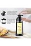 500ML Hair Colour Shampoo - Ginger Black Dye for Gray Hair in 5 Minutes, 100% Healthy No Dama - 5