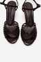 Danica Brown Patent Leather Thin Strap Women's Heeled Shoes - 2