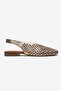 Delizia Gold Genuine Leather Closed-Front Laser Cut Women's Sandals - 4