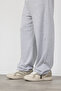 Men's Blank Gray Adjustable Leg Sweatpants Without Pockets - 5
