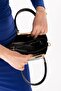 Women's Small Modern Handbag Ald.4276 Black Croco - 3