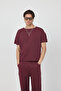Men's Blank Boxy Burgundy T-Shirt - 7