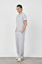 Men's Blank Gray Adjustable Leg Sweatpants Without Pockets - 6