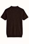 Coffee Textured Polo Collar Men's T-Shirt - 6