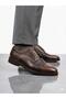 Men's genuine leather coffee brown casual lightweight comfort classic shoes