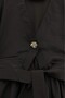 Cupra dress with elastic waist and tie detail - coffee - 6