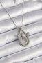 316L Steel Silver Color Zircon Stone Drop Model Women's Necklace
