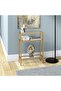 Gold 3-Tier Console Table Modern TV Stand Hallway Table Living Room Console Table - 6