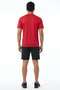 Men's Red Sports T-Shirt Quick-Drying Compression Sweat-Wicking Fabric - 7