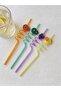 Mixed Fruit Figured Glass Straw Set of 4 (S6) - 2