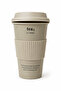 Porcelain Take Away Coffee Cup 370 ml – Non-Slip Handle, Lid, Mug Green - 4