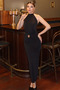 Sandy Fabric Backless Dress with Snail Accessories - 2
