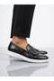 Men's Black Genuine Leather Comfortable Lightweight Casual Loafer Shoes - 3
