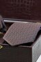 Burgundy Men's Gift Box - Tie, Handkerchief, Cufflinks, Tie Clip Set Kmk177 - 3