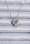 316L Steel Chain Silver Color Zircon Stone Magnet Heart Necklace