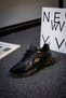 Men's Comfortable Sporty Black&Gold Sneaker Shoes - 5