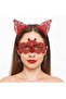 ®   Fire Red Lace Crown and Mask Set No. 10 - Masquerade &amp;   Special Day Set