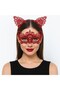 ®   Luxury Red Lace Crown Mask Set No. 2 - Party, Prom, Costume Accessory