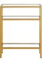 Gold 3-Tier Console Table Modern TV Stand Hallway Table Living Room Console Table - 4