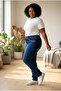 Plus Size Stone-Embellished Denim Jeans - 4