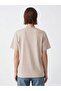 Crew Neck Printed Oversized Women's T-Shirt (S6) - 4