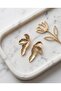 Gold Palm Model Design Women's Earrings - 4