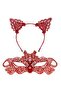 ®   Fire Red Lace Crown and Mask Set No. 10 - Masquerade &amp;   Special Day Set - 2