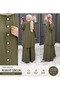 طقم إسلامي مكون من قطعتين بتصميم عصري مع أزرار وجيوب مزدوجة ومريح - 2