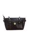 Soft Leather Women's Hand and Shoulder Bag with Long Strap and Accessory Detail - 3