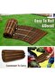 Wooden Garden Pathway Roll Out Walkway – Carbonized Wood Flexible Curved Boardwalk - 7