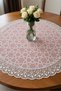 60 cm Pink Runner, Stylish with French Guipure Detail - 5