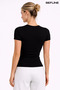 Women's Strawberry Fabric V-Neck Lycra Slim Fit Body T-Shirt – Flexible, Toning, Casual Basic T-Shirt Body - 3