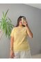 Pearl bow detailed bicycle collar t-shirt - yellow - 2