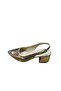Women's Thick Heeled Patent Leather Open-Back Shoes