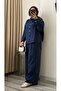 Shirt Pants Tencel Fabric Comfortable Fit Belted Suit - 4