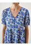 V-Neck Floral Dress - 3