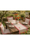 Rustic Country Table Set Runner + 4 Throw Pillows Gingham Ruffled Floral Table Decor - 2
